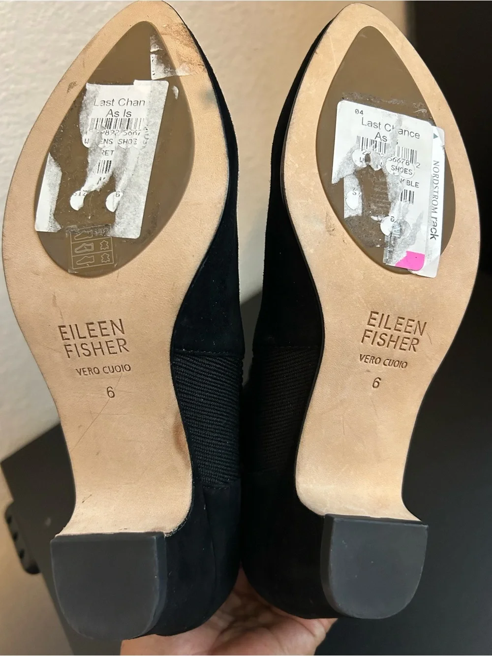 Eileen Fisher Muzy Suede & Knit Black Women's Ankle Boots Size 6